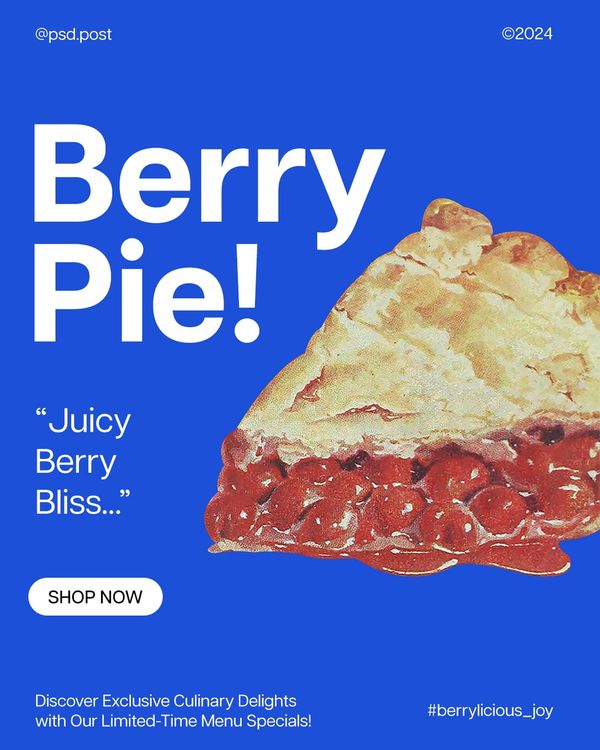 Berry Pie Instagram Post Template