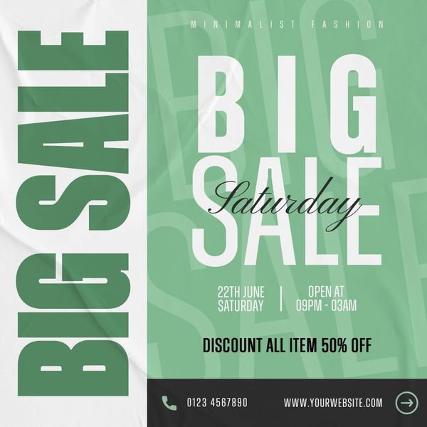 Big Sale Saturday Instagram Post Template