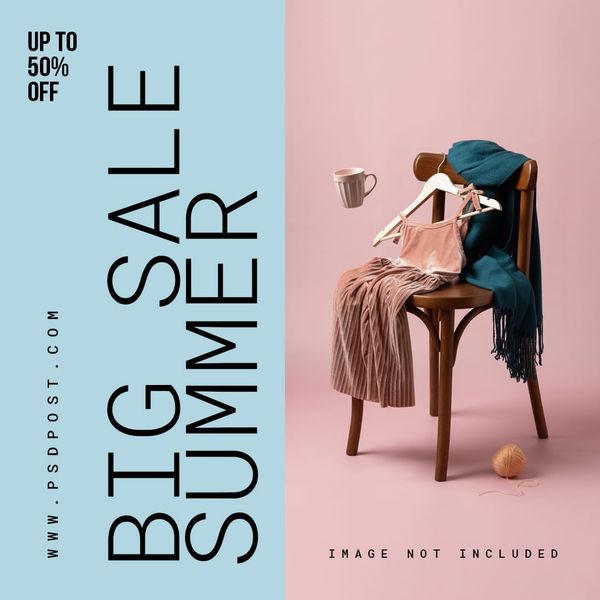 Big Sale Summer Instagram Post Template