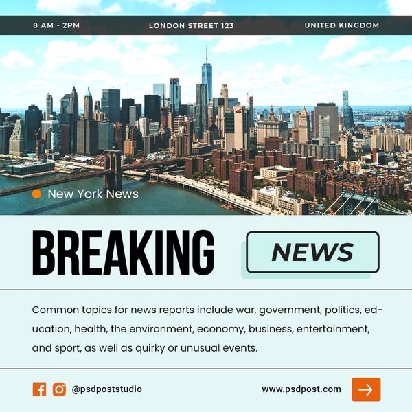 Breaking News Instagram Post Template