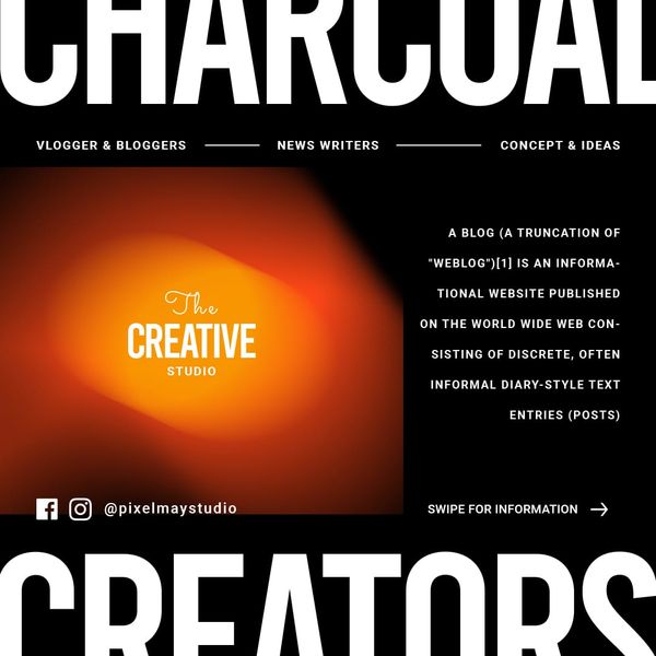 Charcoal Creators Instagram Post Template