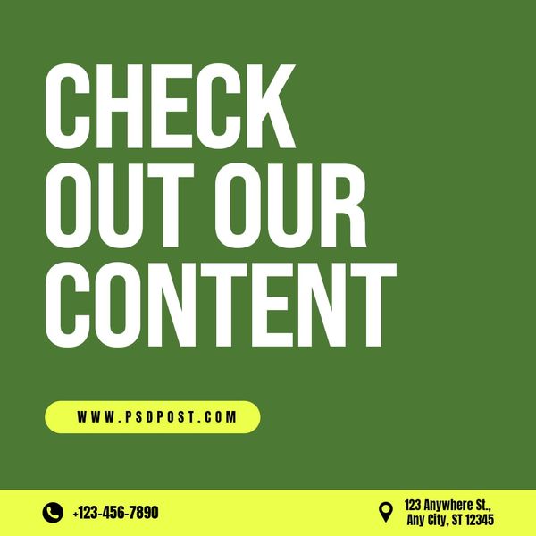 Check Out Our Content Instagram Post Template