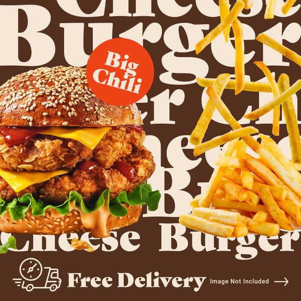 Cheese Burger Instagram Post Template