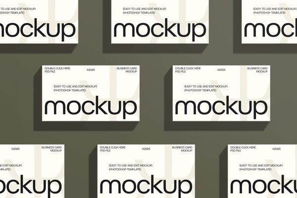 Modern Frame Business Card Mockup