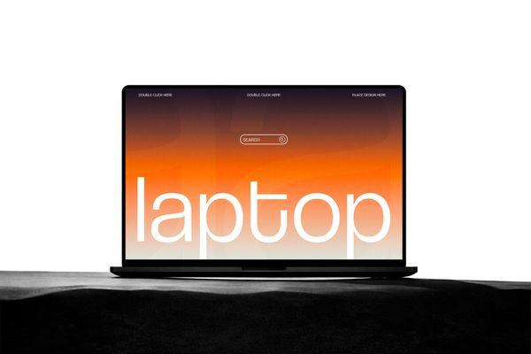 Minimal Desk Laptop Scene