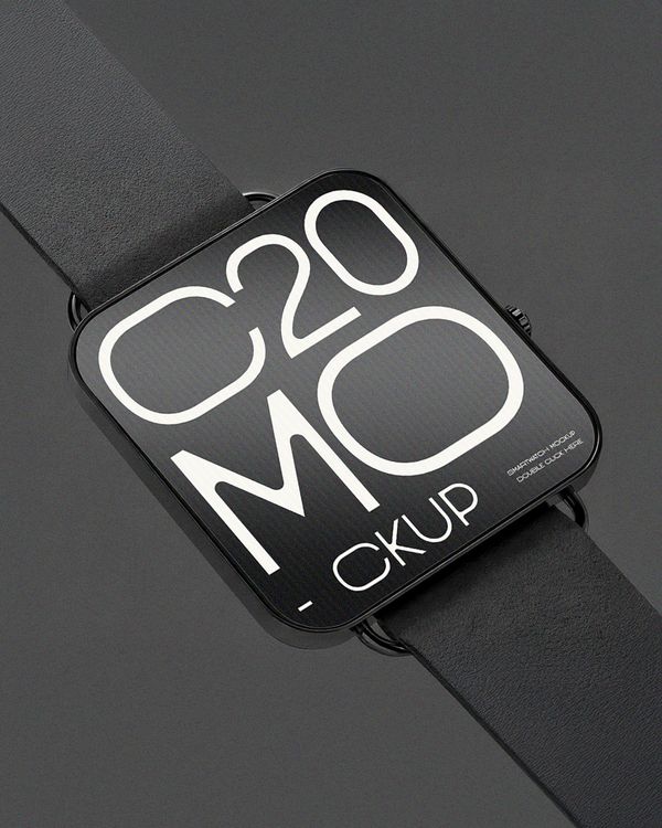 Modern Smartwatch Portrait Mockup