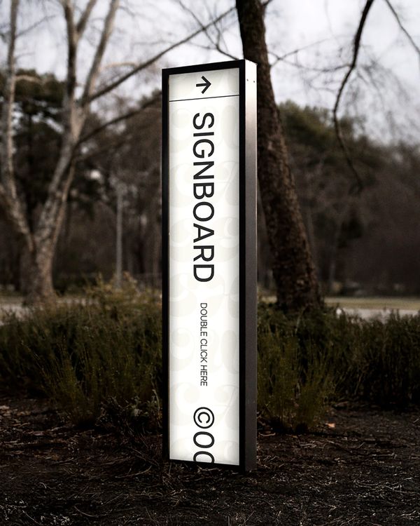 Vertical Signboard Portrait Mockup