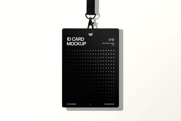 Minimal Office ID Card Mockup