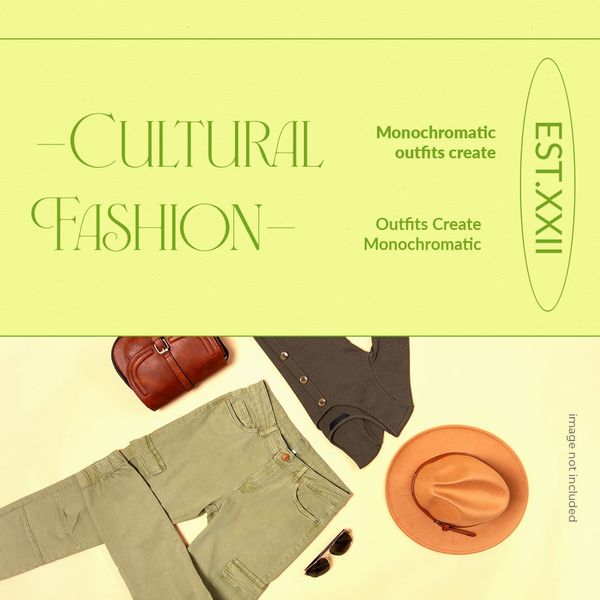 Cultural Fashion Instagram Post Template