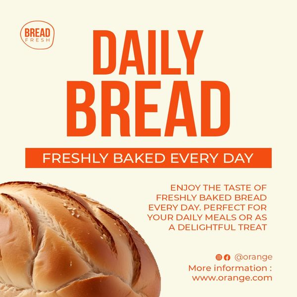 Daily Bread Orange Instagram Post
