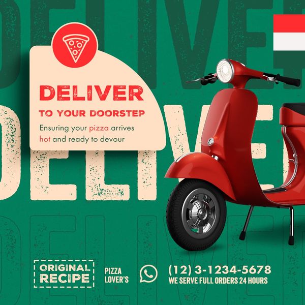 Deliver Pizza Exobites Instagram Post