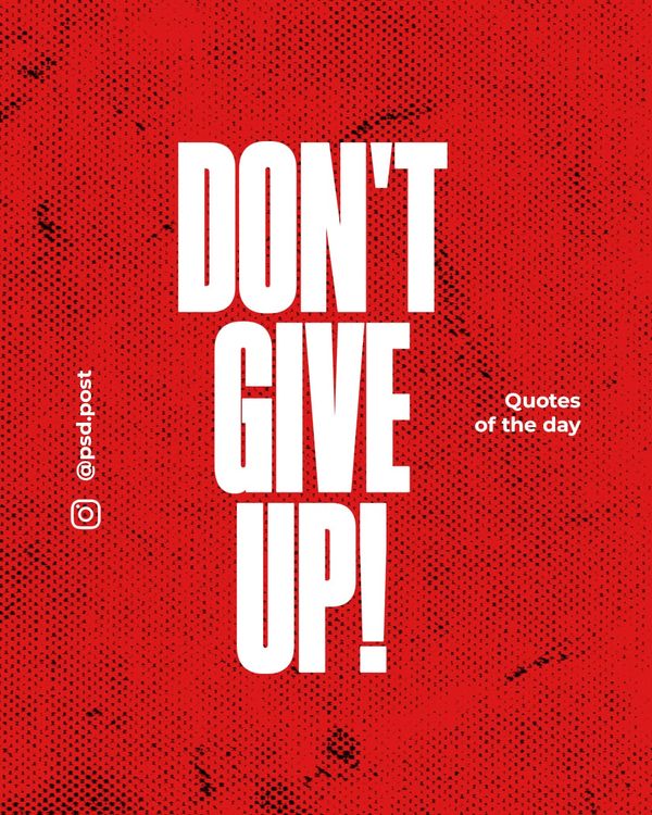 Don't Give Up! Instagram Post