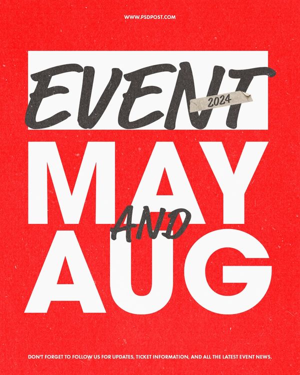 Event May and Aug Instagram Post Template