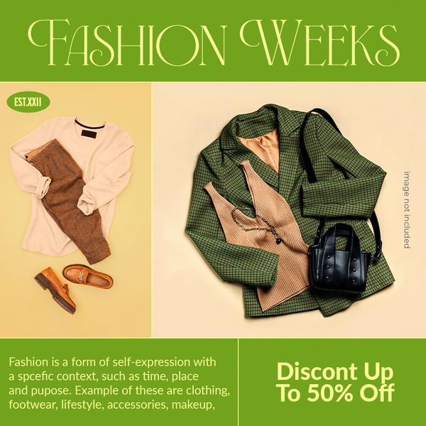 Fashion Weeks Instagram Post Template