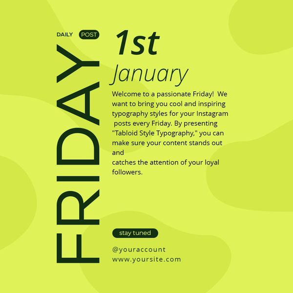 Friday Instagram Post Template