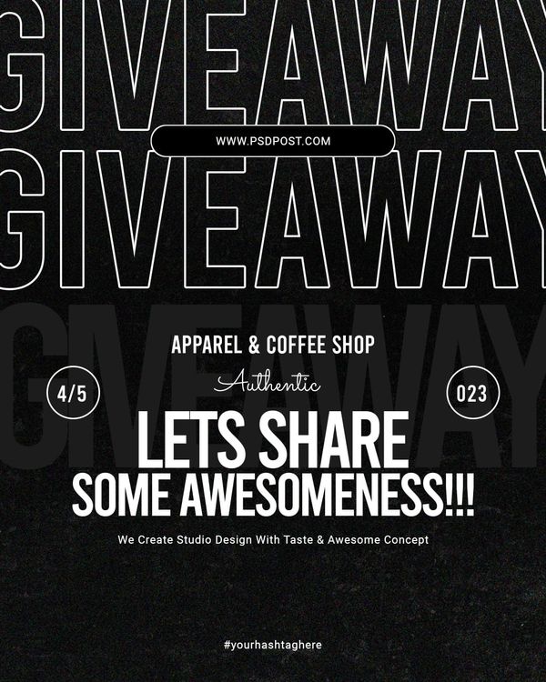 Giveaway Apparel And Coffee Shop