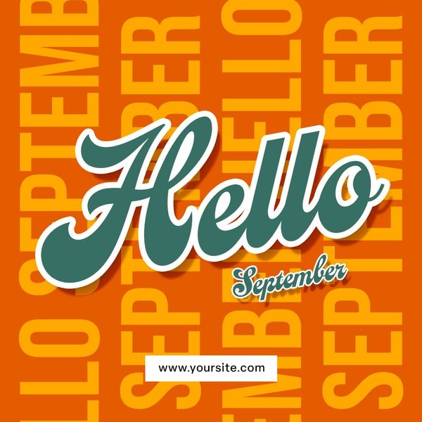Hello September Instagram Post Template