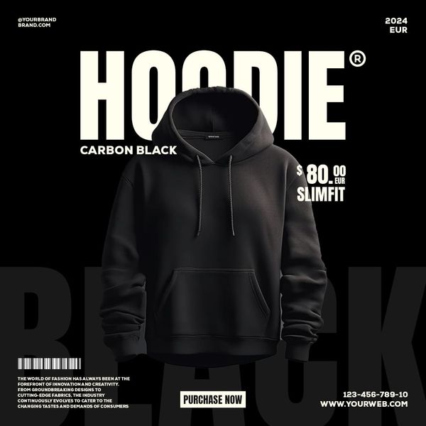 Hoodie Black Instagram Post