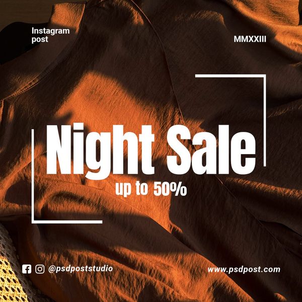 Night Sale Instagram Post Template