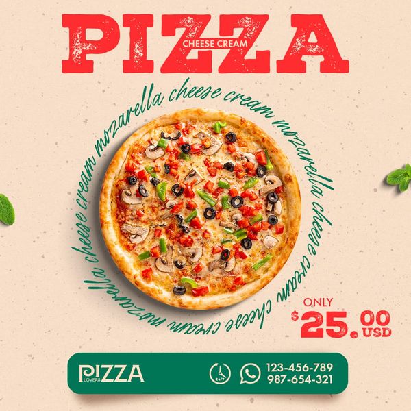 Pizza Cheese Cream Exobites Instagram Post