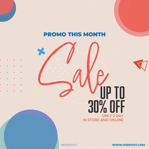 Sale Promo This Month Instagram Post Template