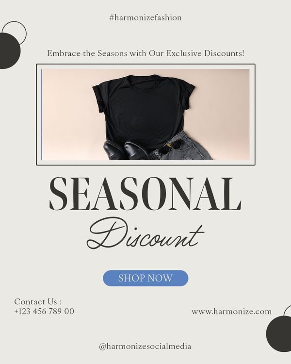 Seasonal Discount Harmonize Instagram Post
