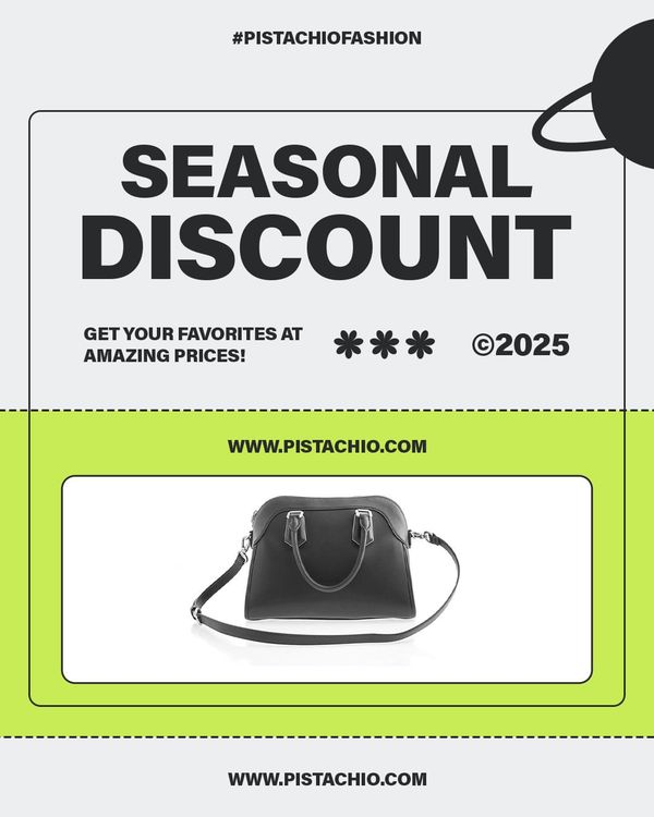 Seasonal Discount Pistachio Instagram Post