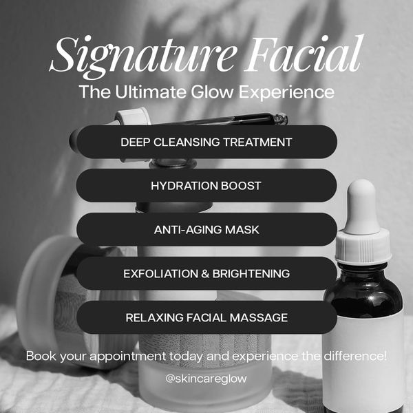 Signature Facial Skincare Darkluxe Instagram Post