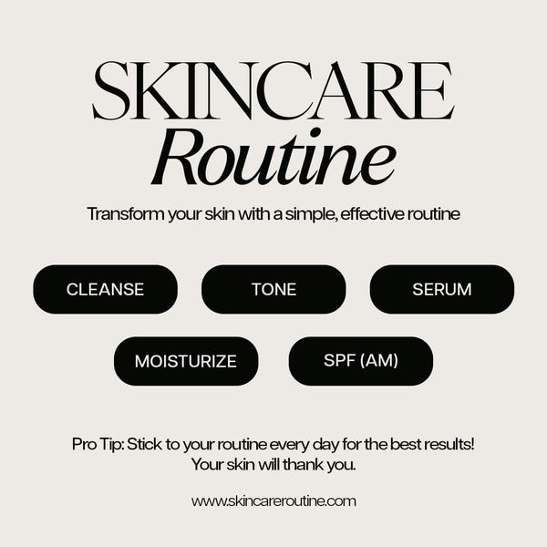 Skincare Routine Glow Instagram Post