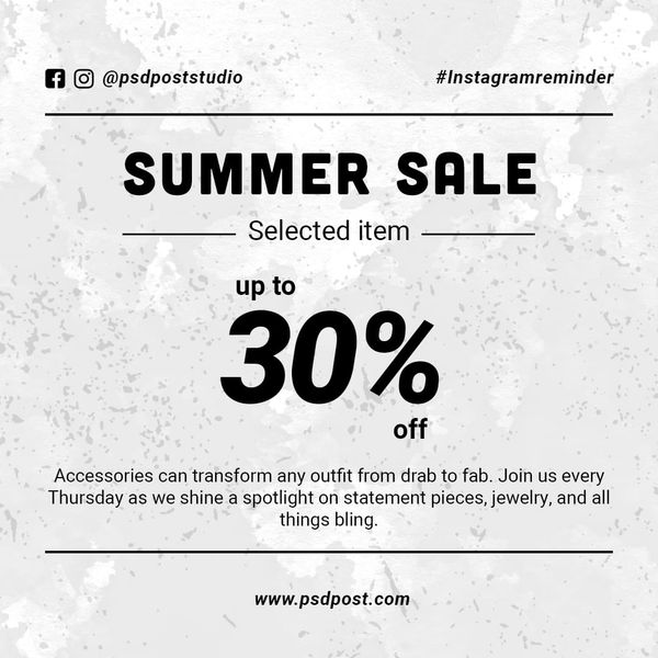 Summer Sale Select Item Instagram Post Template
