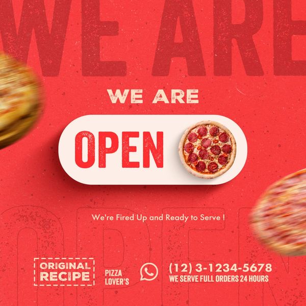 We Are Open Pizza Exobites Instagram Post