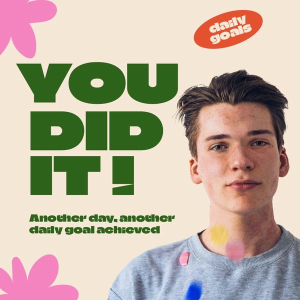 You Did It Daily Routine Instagram Post Template