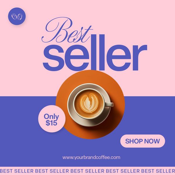 Best Seller Insta Coffee Instagram Post Template