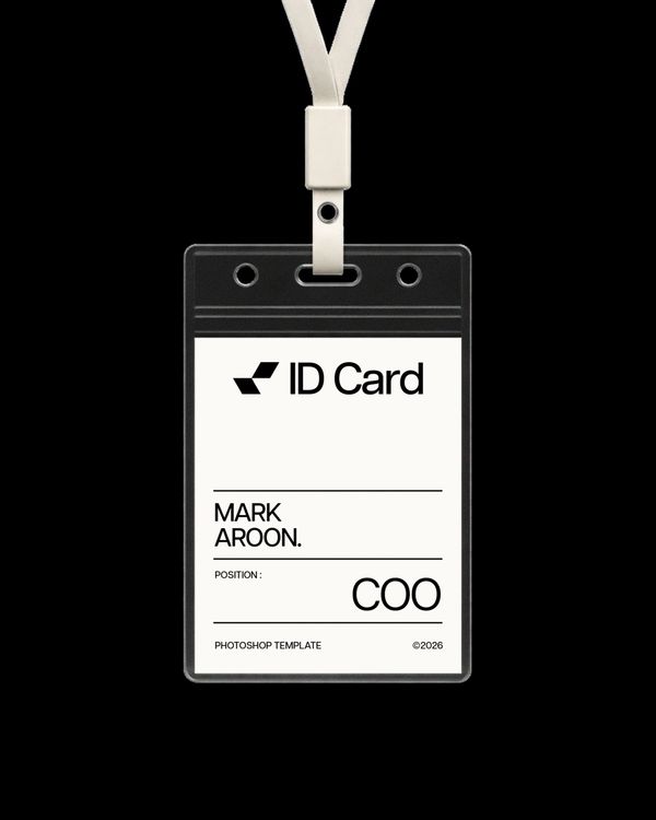 Mono Identity Mockup Id Card Mockup