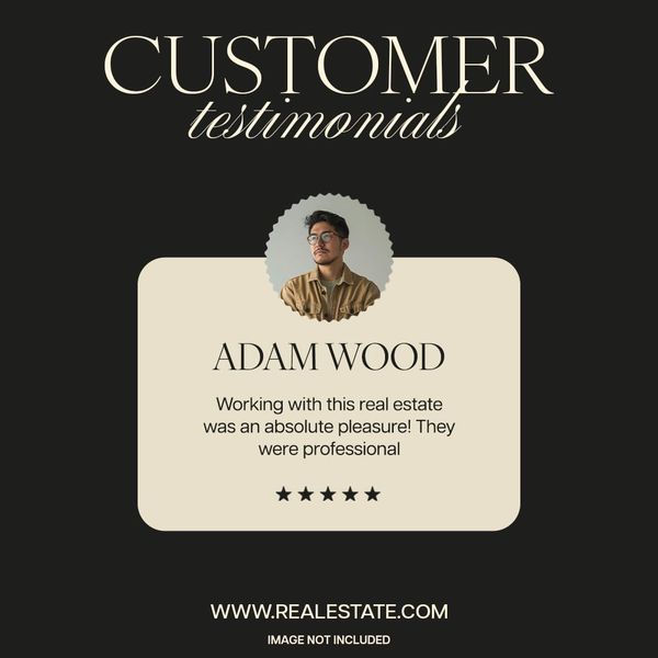 Customer Testimonial Realtor Property Instagram Post