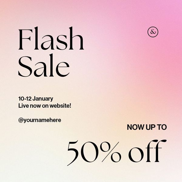 Flash Sale 50% Gradient Instagram Post