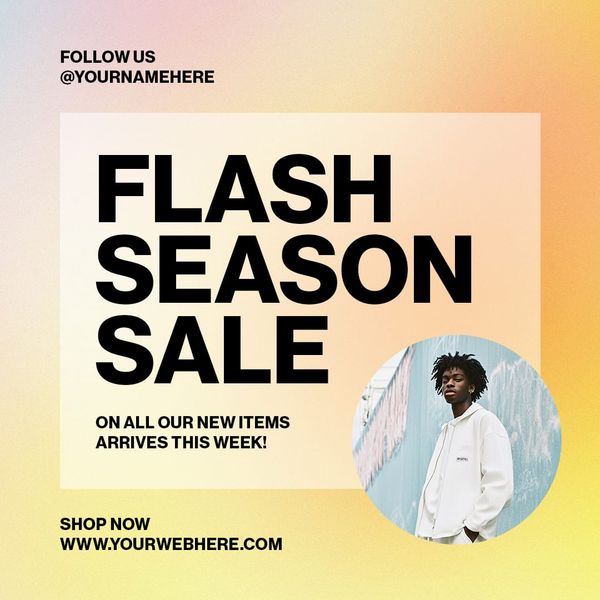 Flash Season Sale Gradient Instagram Post