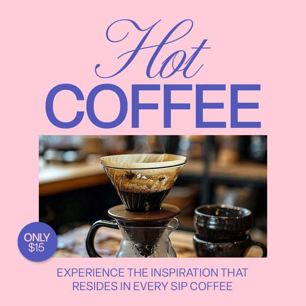 Hot Coffee Insta Coffee Instagram Post Template