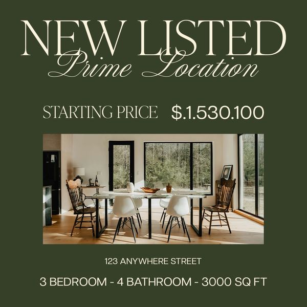 New Listed Realtor Property Instagram Post