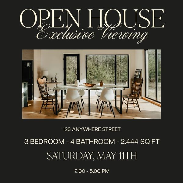 Open House Realtor Property Instagram Post
