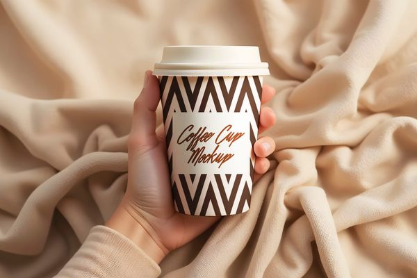 Realistic Coffee Cup Mockup