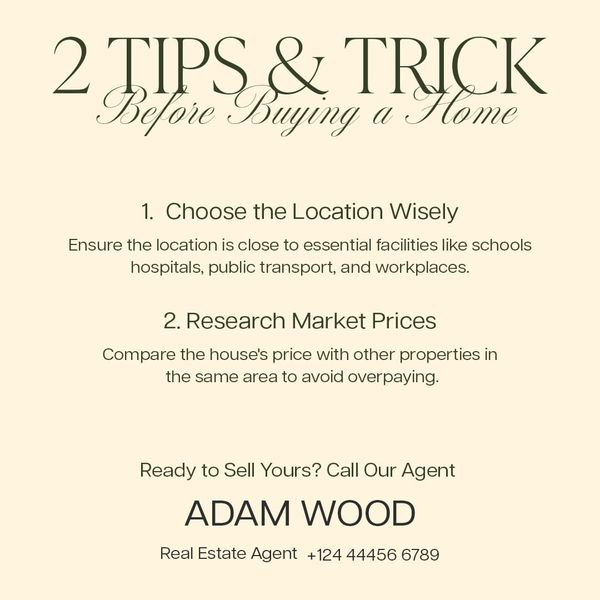Tips & Trick Realtor Property Instagram Post