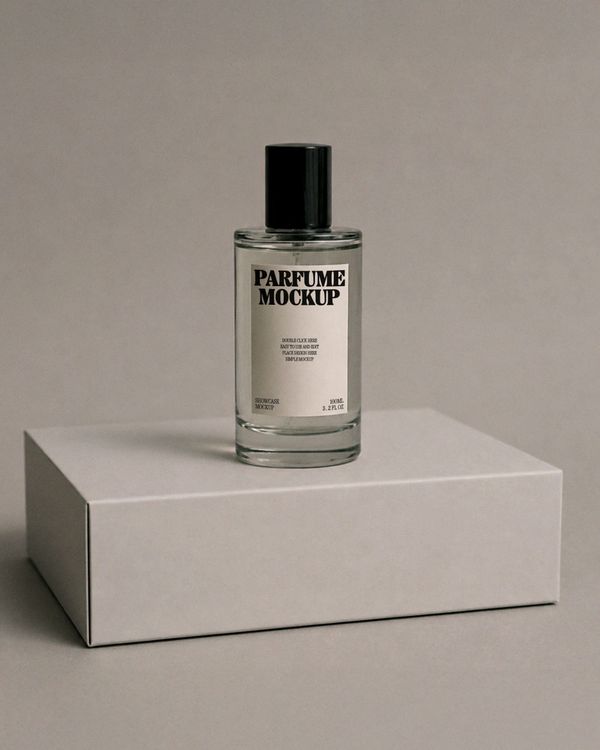 Minimal Branding Bottle Perfume Mockup