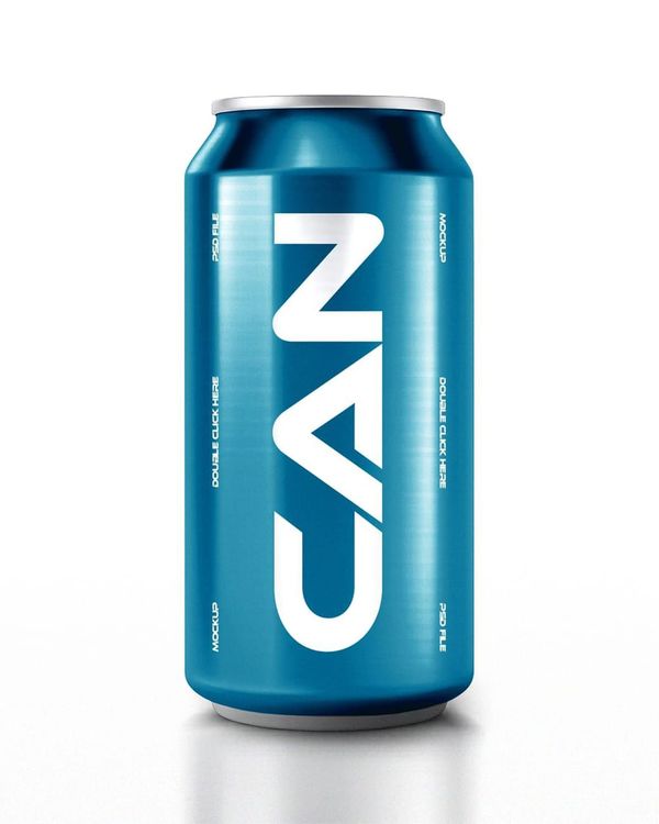 Minimal Aluminum Beverage Can Mockup