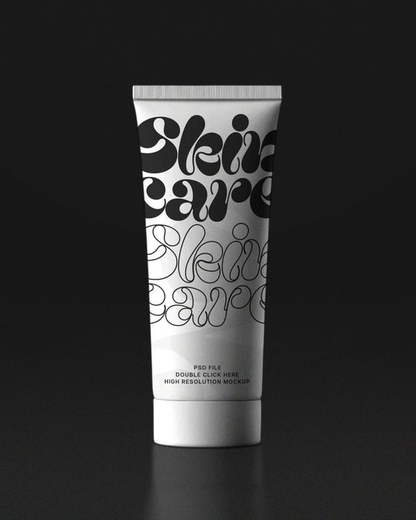 Minimal Cosmetic Tube Mockup