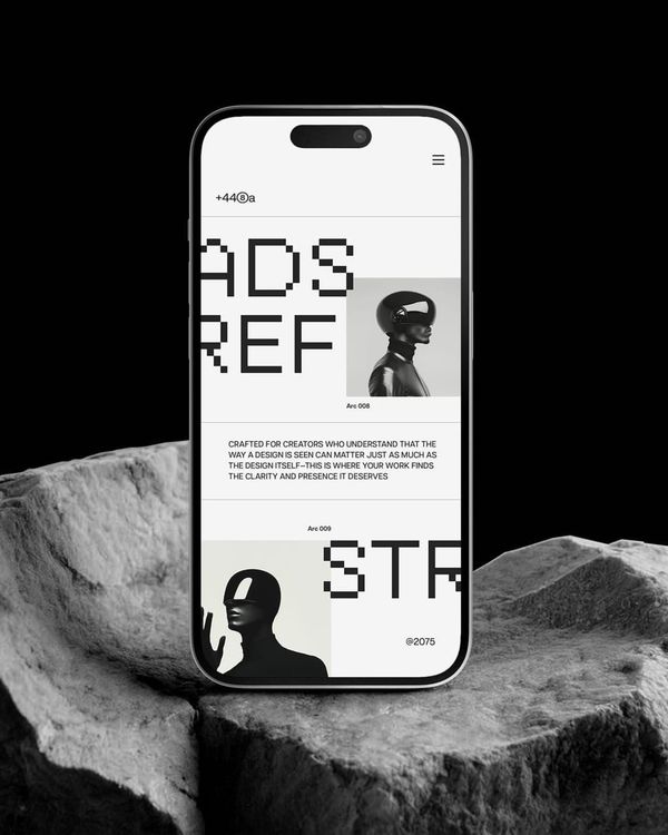 iPhone 16 Mockup Stand On Stone