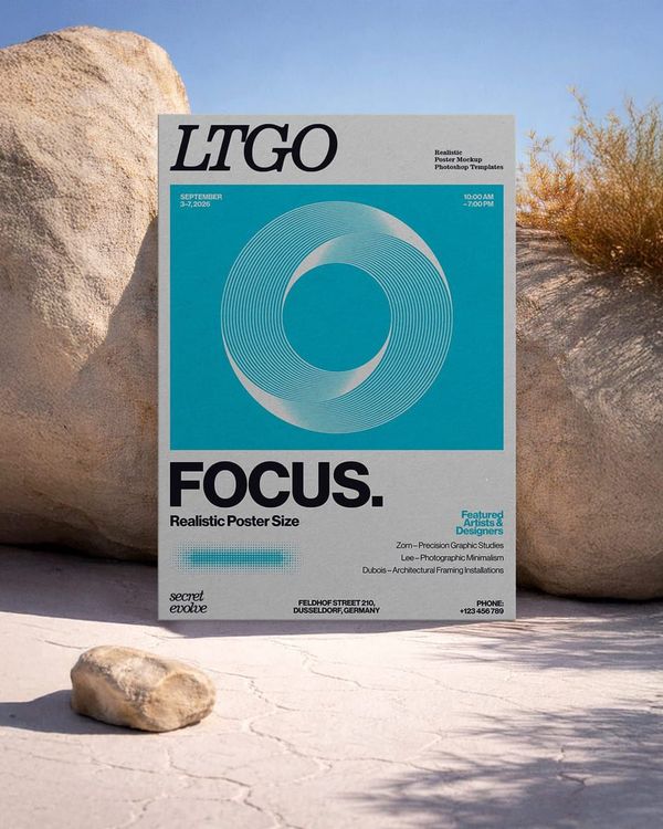 Modern Outdoor Poster Presentation Mockup