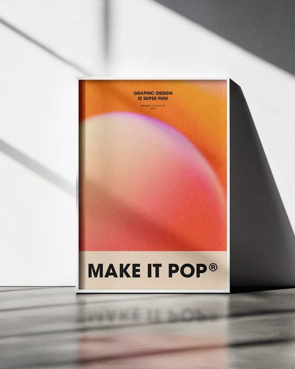 Modern Poster Frame Mockup with Sunlight Shadows