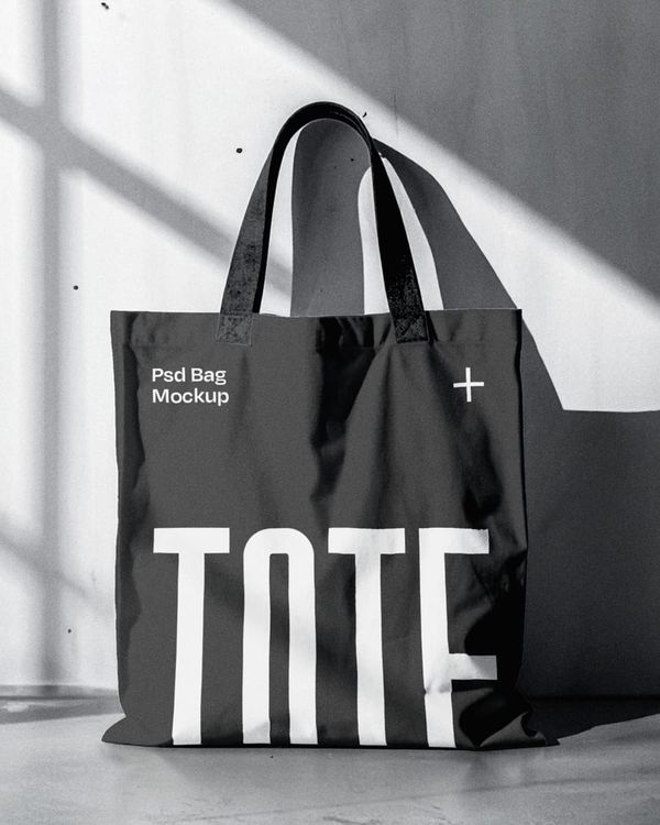Realistic Branding Tote Bag Mockup