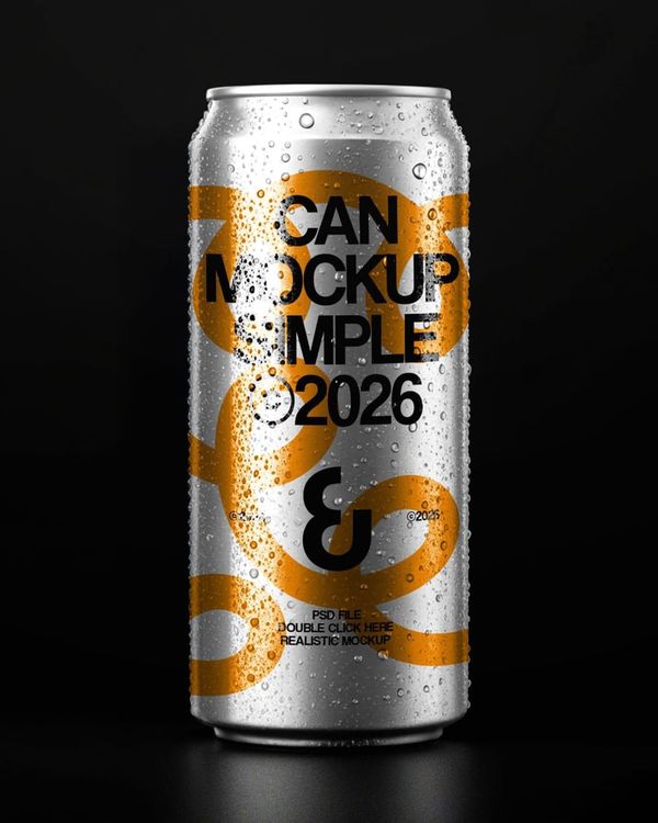 Soda Can Mockup